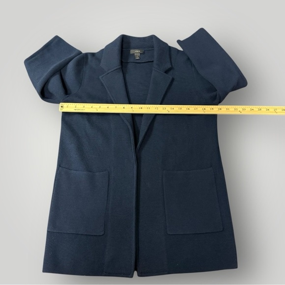 J. Crew Sophie open-front sweater-blazer Navy Sz Small - Picture 7 of 11